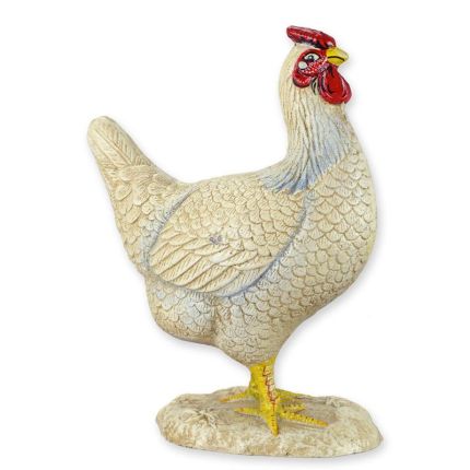 Gusseisentierfigur Huhn, A CAST IRON SCULPTURE OF A HEN