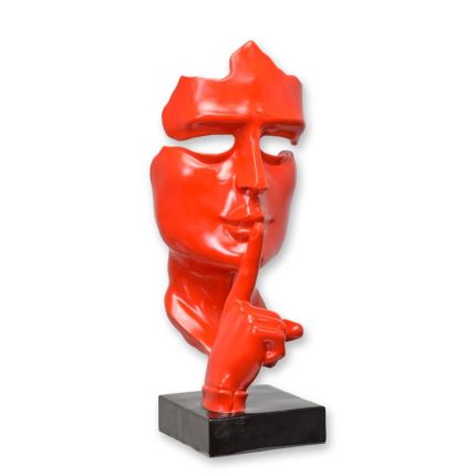 Dekofigur "Speak No Evil" - H. 62,5 cm - rot - Polyresin