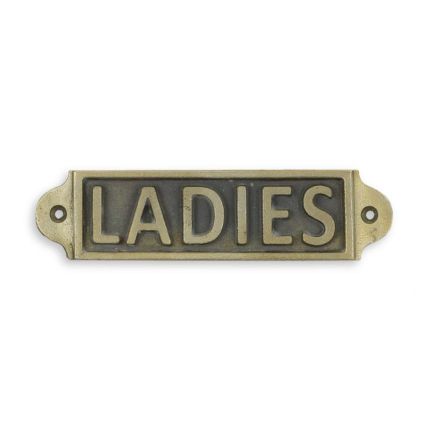 Gusseisenschild "Ladies" (Damen), A CAST IRON "LADIES" PLAQUE