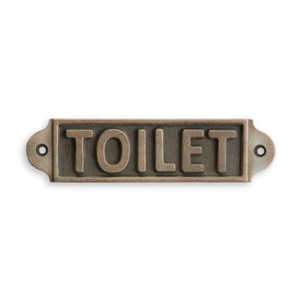 Gusseisenschild "Toilet" (Toilette), A CAST IRON "TOILET" PLAQUE