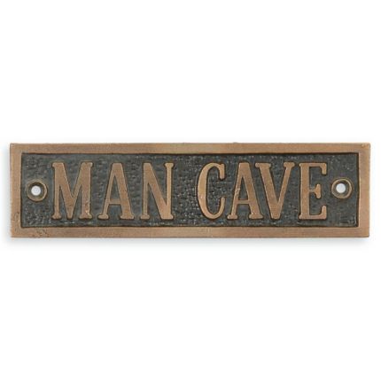 A CAST IRON MAN CAVE" PLAQUE"