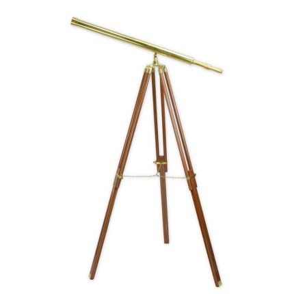 Messing-Teleskop auf Stativ, A BRASS TELESCOPE ON STAND