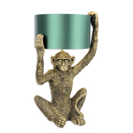 Tischlampe mit Polyresin-Affenfigur, A RESIN SITTING MONKEY TABLE LAMP