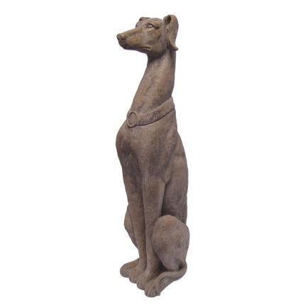 Tierfigur Windhund aus Polyresin, A RESIN FIGURE OF A SITTING GREYHOUND