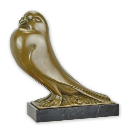 Bronzefigur Art-Deco Taube, AN ART DECO BRONZE SCULPTURE OF A PIGEON