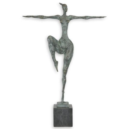 Moderne Bronzefigur weiblicher Akt, A MODERNIST BRONZE SCULPTURE OF A FEMALE NUDE