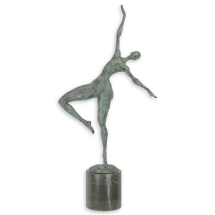 Moderne Bronzefigur weiblicher Akt, A MODERNIST BRONZE SCULPTURE OF A FEMALE NUDE