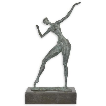 Moderne Bronzefigur weiblicher Akt, A MODERNIST BRONZE SCULPTURE OF A FEMALE NUDE