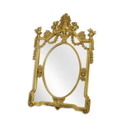 Spiegel mit goldfarbenem Polyresin-Rahmen, AN ORNATE RESIN MIRROR - GOLD