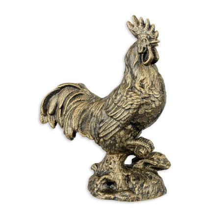 Gusseisenfigur Hahn, A CAST IRON FIGURINE OF A ROOSTER