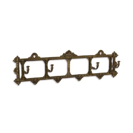 Gusseisen-Wandgarderobenhaken, bronzefarben, A BRONZE COLOURED CAST IRON COAT HOOK