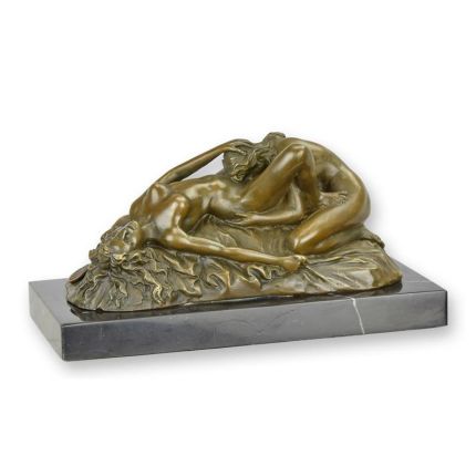 Erotische Bronzefigur, AN EROTIC BRONZE SCULPTURE