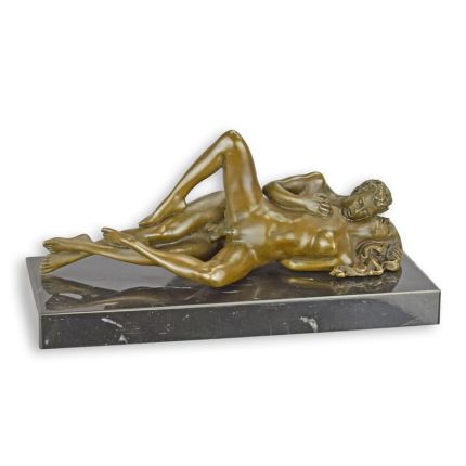 Erotische Bronzefigur, AN EROTIC BRONZE SCULPTURE OF A COUPLE HAVING SEX