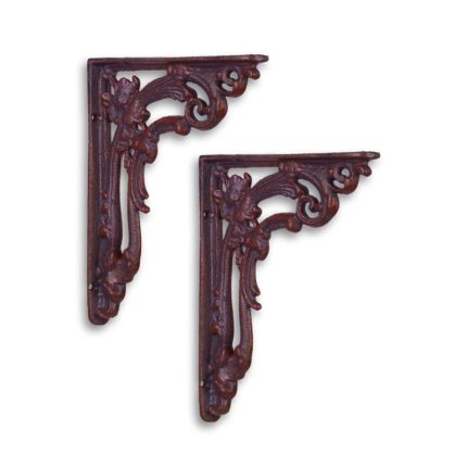 2er-Set Gusseisen-Wandhalterung, A PAIR OF CAST IRON WALL BRACKETS