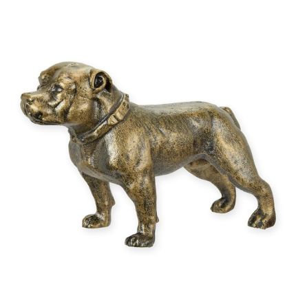 Gusseisenfigur Terrier, Hundefigur, A CAST IRON FIGURINE OF A STAFFORDSHIRE TERRIËR