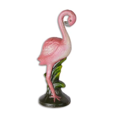 Gusseisentierfigur Flamingo, A CAST IRON SCULPTURE OF A FLAMINGO