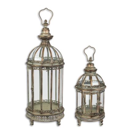 2er-Set Zinnblech-Laternen, A PAIR OF TIN LANTERNS