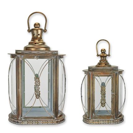 2er-Set Zinnblech-Laternen, A PAIR OF TIN LANTERNS