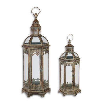 Paar Laternen aus Zinn, A PAIR OF TIN LANTERNS