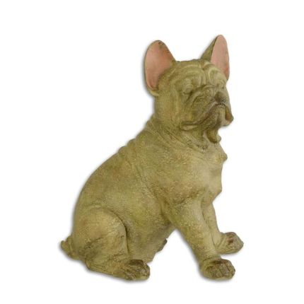 Polyresintierfigur französische Bulldogge, Hundefigur, A RESIN FIGURINE OF A FRENCH BULLDOG