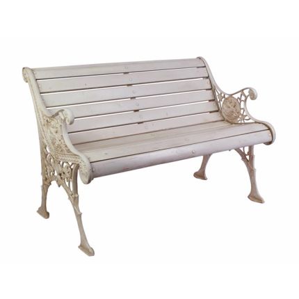 Gusseisenbank, Gartenbank, Bank, A CAST IRON TWO SEATER GARDEN BENCH