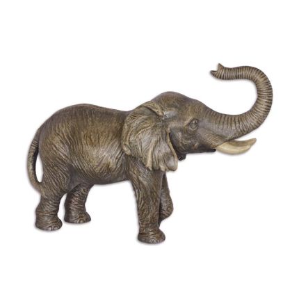 Gusseisentierfigur Elefant, Elefantenfigur, A CAST IRON SCULPTURE OF AN ELEPHANT