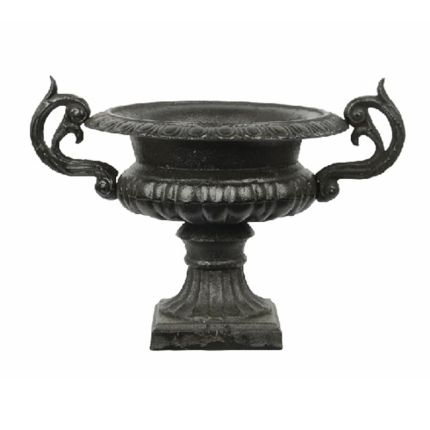 Gusseisenpokal, Pokal, Pflanzgefäß, schwarz, A CAST IRON PLANTER, BLACK