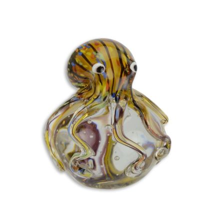 Glasfigur Oktopus als Briefbeschwerer im Murano-Stil, A MURANO STYLE GLASS PAPERWEIGHT OF AN OCTOPUS