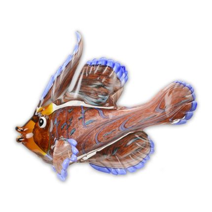 Glasfigur Mandarinfisch im Murano-Stil, A MURANO STYLE GLASS FIGURINE OF A MANDARINFISH