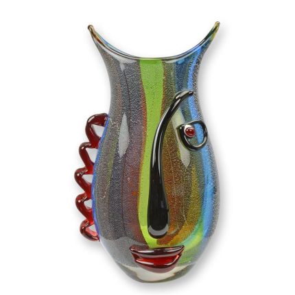 Glasvase im Murano-Stil, A MURANO STYLE ABSTRACT GLASS VASE