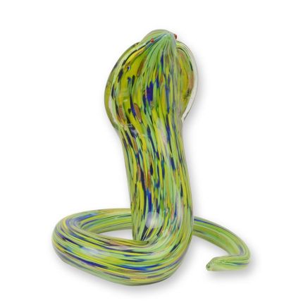 Glasfigur Kobra, Schlange, Schlangenfigur, Murano-Stil, A MURANO STYLE GLASS FIGUREINE OF A COBRA