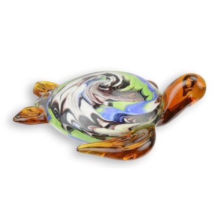 Glasfigur Schildkröte, Schildkrötenfigur, Murano-Stil, A MURANO STYLE GLASS FIGURINE OF A TURTLE