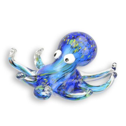 Glasfigur Oktopus, Krake, Murano-Stil, A MURANO STYLE GLASS FIGURINE OF AN OCTOPUS