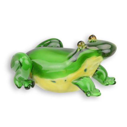 Glasfigur Frosch, Froschfigur, Murano-Stil, A MURANO STYLE GLASS FIGURINE OF A FROG