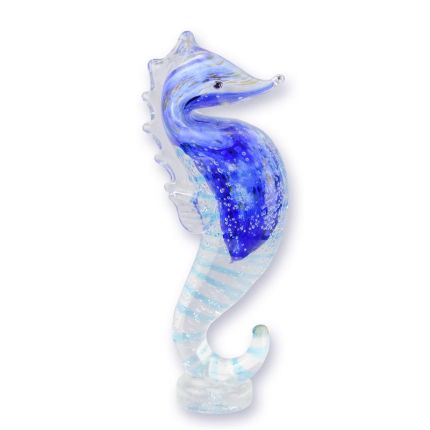 Glasfigur Seepferd im Murano-Stil, A MURANO STYLE GLASS FIGURINE OF A SEAHORSE