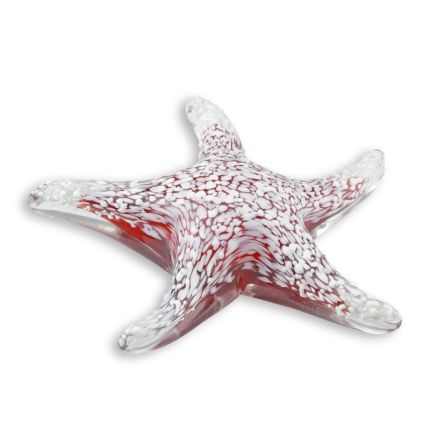 Glasfigur, Seestern-Briefbeschwerer, Murano-Stil, A MURANO STYLE GLASS STARFISH PAPERWEIGHT