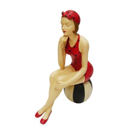 Polyresinfigur Frau im Badeanzug, A RESIN FIGURINE OF A LADY IN SWIMSUIT