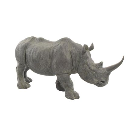 Polyresinfigur Nashorn, Tierfigur, A RESIN FIGURINE OF A RHINOCEROS