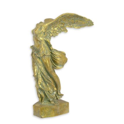 Polyresinfigur Nike, Engelfigur, A RESIN SCULPTURE OF NIKÉ, THE WINGED VICTORY OF SAMOTHRACE