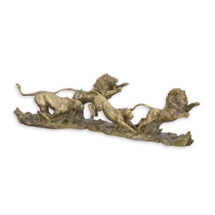 Polyresin-Figur Löwenherde, A RESIN GROUP OF A PACK OF LIONS