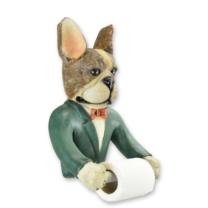 Toilettenpapierhalter mit Hundefigur aus Polyresin, A RESIN DOG TOILET PAPER HOLDER