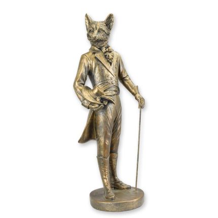 Polyresin-Tierfigur bekleideter Fuchs, A RESIN FIGURE OF A GENTLEMAN FOX