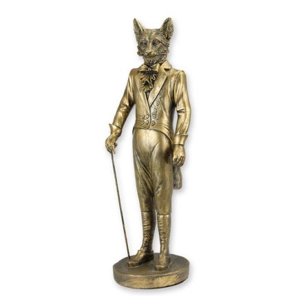 Polyresin-Tierfigur bekleideter Fuchs, A RESIN FIGURE OF A GENTLEMAN FOX