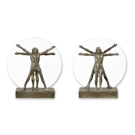 Polyresin-Figur vitruvianischer Mann, A RESIN FIGURINE OF THE VITRUVIAN MAN