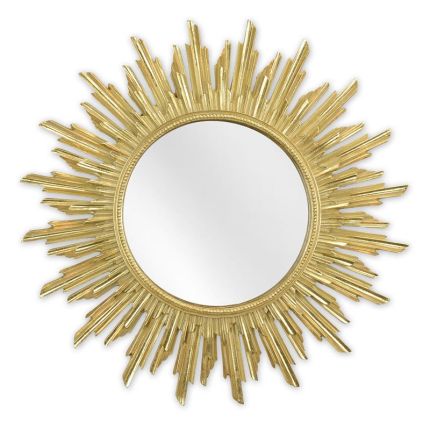 Runder Spiegel mit Polyresin-Rahmen, A RESIN FRAMED GOLD MIRROR