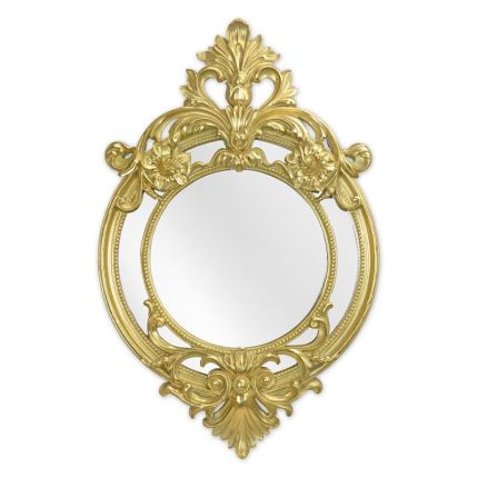 Spiegel mit Rahmen aus Polyresin, A RESIN FRAMED GOLD MIRROR