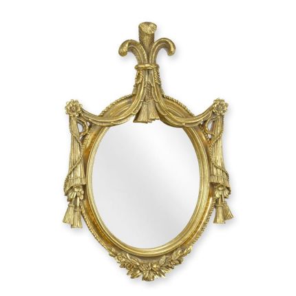 Spiegel, Polyresin-Rahmen gold, A RESIN FRAMED GOLD MIRROR