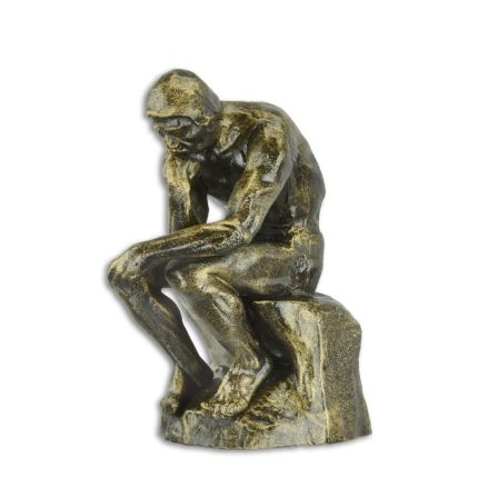 Gusseisenfigur "Der Denker", A CAST IRON SCULPTURE OF THE THINKER