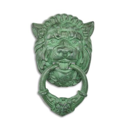 Gusseisen-Türklopfer mit Löwenkopf, A CAST IRON LION HEAD DOOR KNOCKER