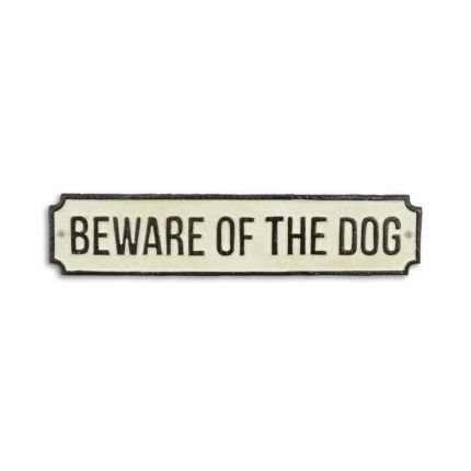 Gusseisen-Wandschild, A CAST IRON "BEWARE OF THE DOG" PLAQUE